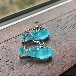Handmade Whale shark earrings